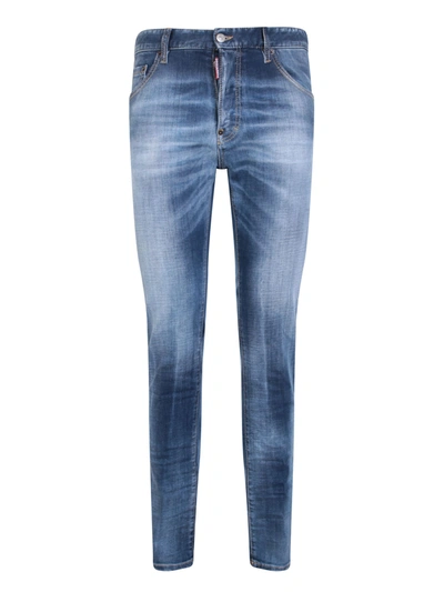 Dsquared2 Faded Slim-cut Jeans In Blue