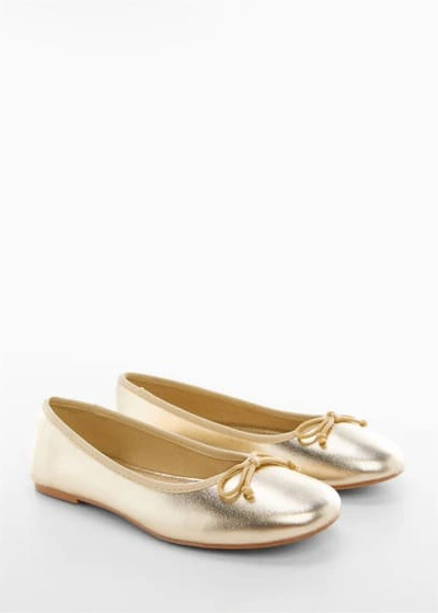 Mango Kids' Chaussures In Gold