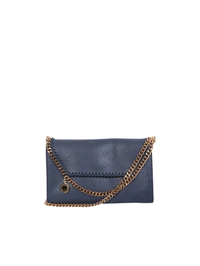 Stella Mccartney Falabella Mini Crossbody Clutch In Blue