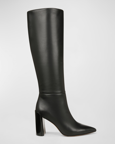 Vince Pilar Leather Knee Boots In Black