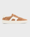 Santoni Man Sneakers Sand Size 7 Leather In Brown