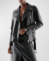 As By Df Brando Recycled Leather Boyfriend Jacket In Black
