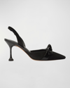 Alexandre Birman 85mm Clarita Suede Slingback Pumps In Black