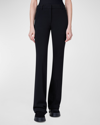 AKRIS MARISA WOOL PANTS WITH ROLLED CUFFS