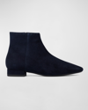 Aquatalia Prisilla Suede Ankle Booties In Navy