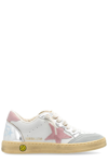 Golden Goose Kids Star Patch Lace In White/comb