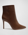 Schutz Mikki Pointed Toe Bootie In Walnut
