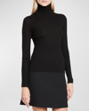 Gabriela Hearst Peppe Ribbed Cashmere And Silk-blend Turtleneck Sweater In Black