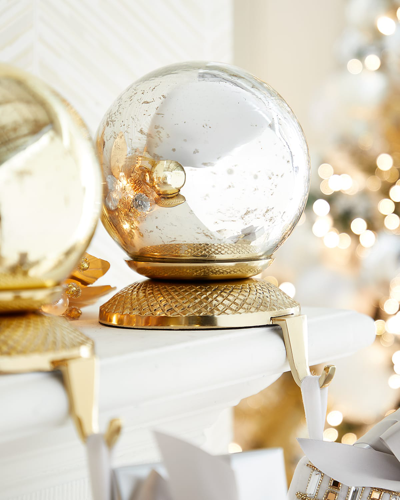 Neiman Marcus Silver Mercury Sphere Christmas Stocking Holder
