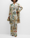 LIBERTINE SEQUIN COLEFAX PRINTED DUSTER COAT