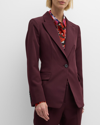 Kobi Halperin Jordi Single-button Twill Jacket In Beet
