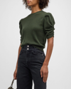 Frame Ruched Cashmere Sweater In Espresso