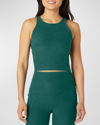 Beyond Yoga Spacedye Refocus Cropped Tank Top In Lunar Teal Heathe