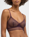 Else Bella Triangle Bralette In Deep Purple