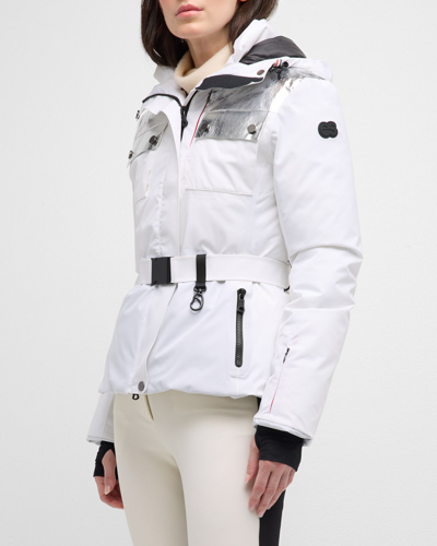 Erin Snow Diana 20 Belted Parka Jacket In Snow