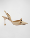 Alexandre Birman 85mm Clarita Suede Slingback Pumps In Nude