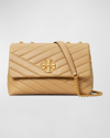 Tory Burch Kira Chevron Small Covertible Shoulder Bag In Desert Dune
