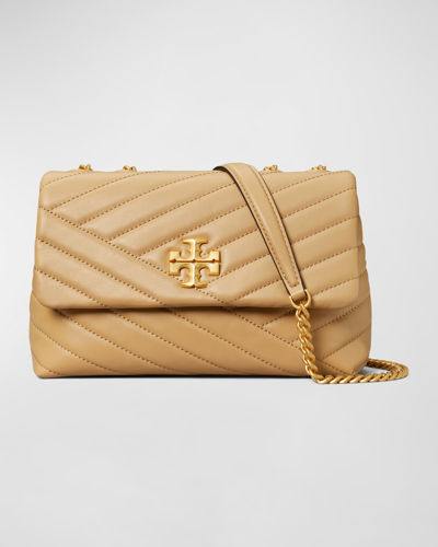 Tory Burch Kira Chevron Small Covertible Shoulder Bag In Desert Dune