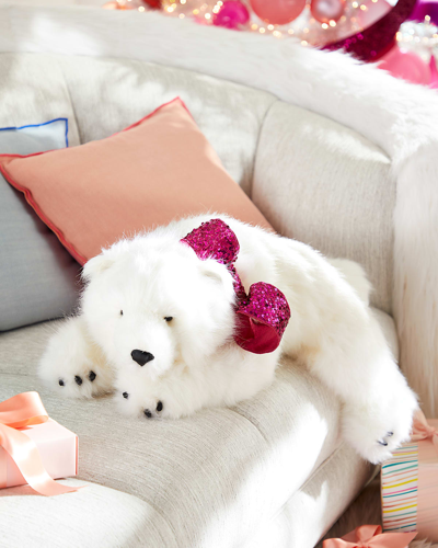 Ditz Designs By The Hen House 26" Fanciful Fuchsia White Diamond Bear Hug