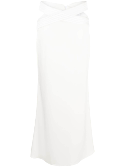 Concepto Crossover-strap Maxi Skirt In White