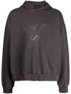 We11 Done Graphic-print Cotton Hoodie In 褐色