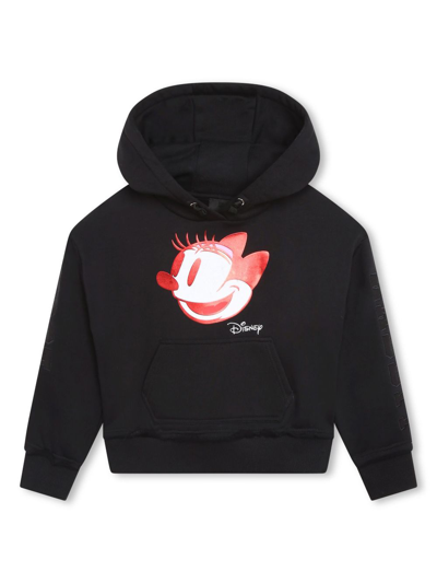 Givenchy X Disney Cotton Drawstring Hoodie In Black