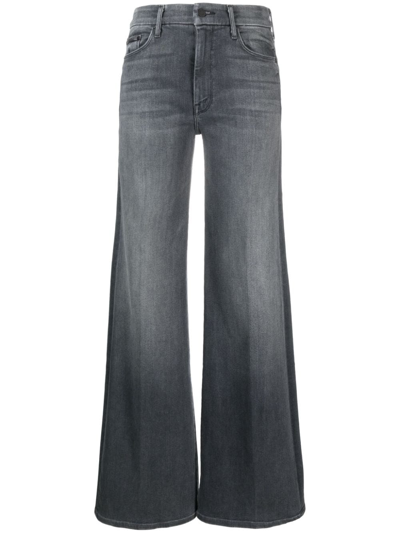 Mother Wide-leg Denim Jeans In Grey