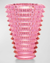 The Martha, By Baccarat Blush Round Eye Vase, 5.9"