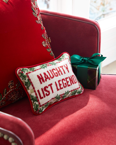 C & F Enterprises Naughty List Legends Needle Point Pillow