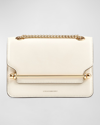 Strathberry East-west Mini Chain Shoulder Bag In Vanilla