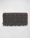 Christian Louboutin Panettone Studded Wallet In Rocket