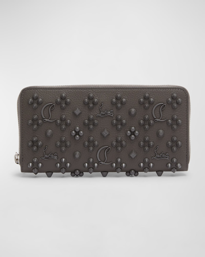 Christian Louboutin Panettone Studded Wallet In Rocket