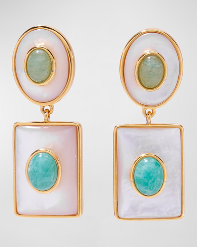 Lizzie Fortunato Ethereal Pool Mother-of-pearl Earrings In White