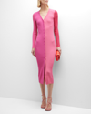 Staud Shoko Colorblock Body-con Sweaterdress In Quartz Multi