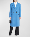 Stella Mccartney Structured Wool Top Coat In 4320 Cornflower