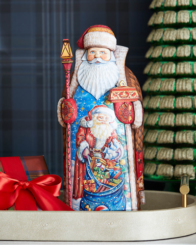 G. Debrekht Gift Giver Bag Santa Wood-carved Masterpiece Figurine