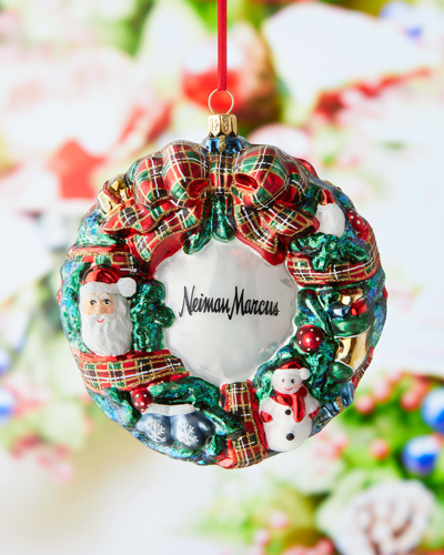 Neiman Marcus Jolly Wreath Christmas Ornament