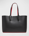 Christian Louboutin Cabata East-west Leather Tote Bag In Titan
