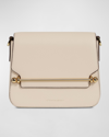 Strathberry Ace Mini Leather Crossbody Bag In Oat