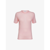 Reiss Womens Light Pink Alicia Round-neck Knitted Wool T-shirt