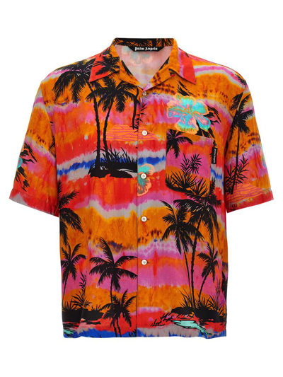 Palm Angels All Over Print Shirt In Multicolor