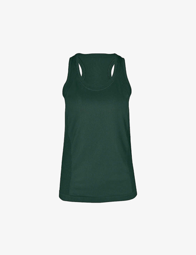 Sweaty Betty Womens Trek Green Athlete Workout Seamless Stretch-jersey Tank Top