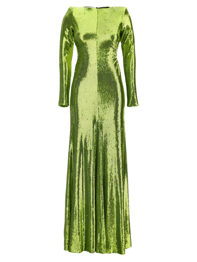 Philosophy Di Lorenzo Serafini Sequin Long Dress In Verde