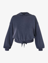Sweaty Betty Summer Sand Wash Crop Hoody In Blue