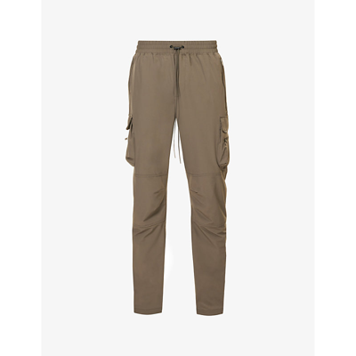 Represent Mens Olive 247 Drawstring-waist Stretch-woven Trousers