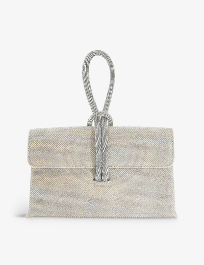 Dune Gold-fabric Brynie Woven Top-handle Bag