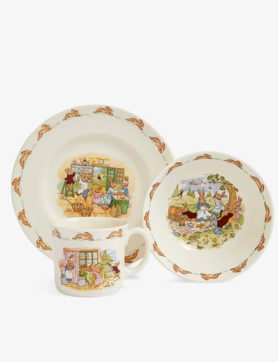 Royal Doulton Bunnykins Children's Bone-chain Plate, Bowl And Mug Set