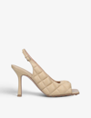 Bottega Veneta Padded Leather Slingback Sandals In Beige