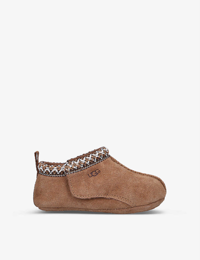 UGG TASMAN SHEARLING-LINED SUEDE SLIPPERS 0-6 MONTH,64920741