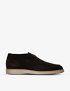 Magnanni Mens Brown Paraiso Tonal-stitching Suede Mid-top Loafers In Brown